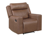Barron 3-Piece Manual Reclining Brown Vegan Leather Set from Steve Silver - Luna Furniture
