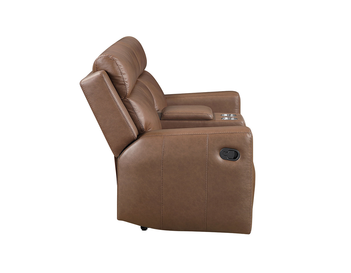 Barron Brown Manual Reclining Loveseat from Steve Silver - Luna Furniture