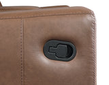 Barron 3-Piece Manual Reclining Brown Vegan Leather Set from Steve Silver - Luna Furniture