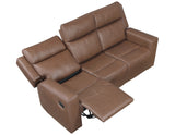 Barron 3-Piece Manual Reclining Brown Vegan Leather Set from Steve Silver - Luna Furniture