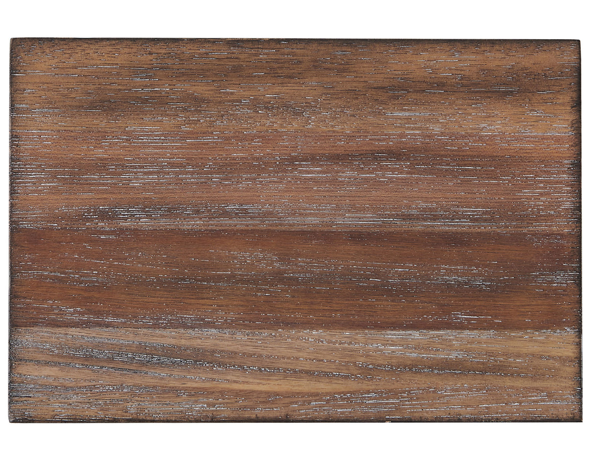 Chevron Cinnamon 22-inch Round End Table from Steve Silver - Luna Furniture