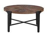 Chevron Cinnamon 36-inch Round Cocktail Table from Steve Silver - Luna Furniture