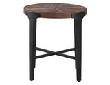 Chevron Cinnamon 22-inch Round End Table from Steve Silver - Luna Furniture