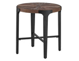 Chevron Cinnamon 22-inch Round End Table from Steve Silver - Luna Furniture