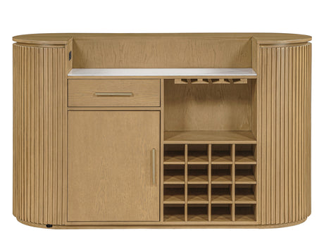 Colvin Toffee Reeded Bar from Steve Silver - Luna Furniture