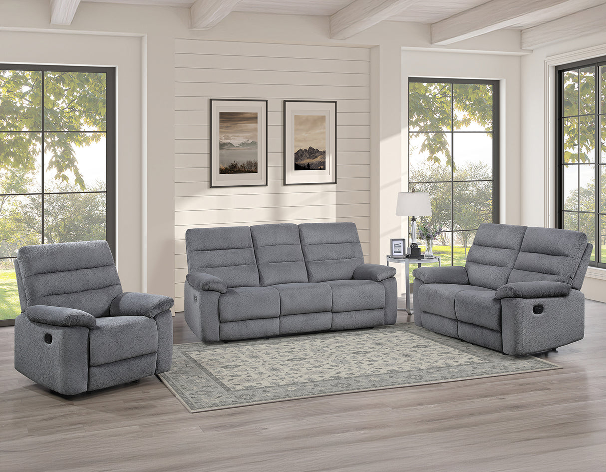Cozy Gray Manual Recliner from Steve Silver - Luna Furniture