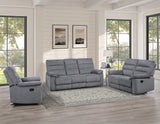 Cozy 3-Piece Gray Manual Reclining Set from Steve Silver - Luna Furniture