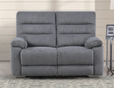 Cozy Gray Manual Recliner Loveseat from Steve Silver - Luna Furniture