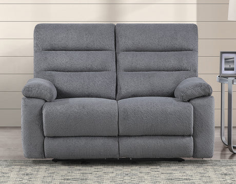 Cozy Gray Manual Recliner Loveseat from Steve Silver - Luna Furniture