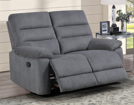 Cozy Gray Manual Recliner Loveseat from Steve Silver - Luna Furniture