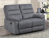 Cozy Gray Manual Recliner Loveseat from Steve Silver - Luna Furniture