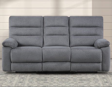 Cozy Gray Manual Recliner Sofa from Steve Silver - Luna Furniture