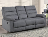 Cozy Gray Manual Recliner Sofa from Steve Silver - Luna Furniture