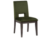 Evan 5-Piece 78-96-inch Table Set with Green Velvet Chairs from Steve Silver - Luna Furniture