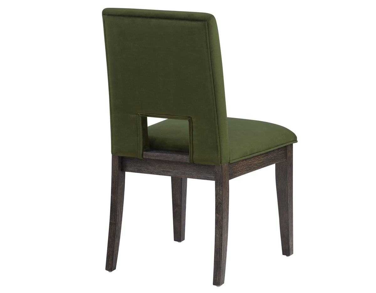 Evan 5-Piece 78-96-inch Table Set with Green Velvet Chairs from Steve Silver - Luna Furniture