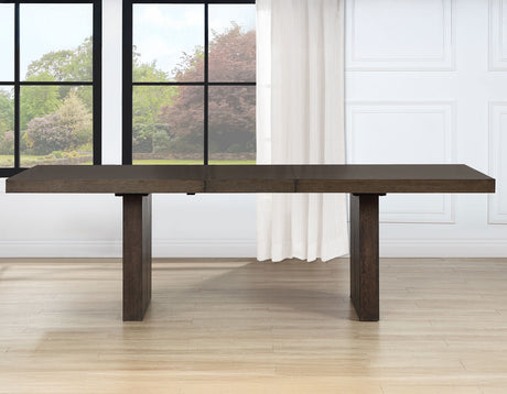 Evan 5-Piece 78-96-inch Dining Set with 4 Eggshell Linen-Look Side Chairs from Steve Silver - Luna Furniture