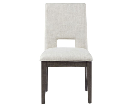 Evan 5-Piece 78-96-inch Dining Set with 4 Eggshell Linen-Look Side Chairs from Steve Silver - Luna Furniture