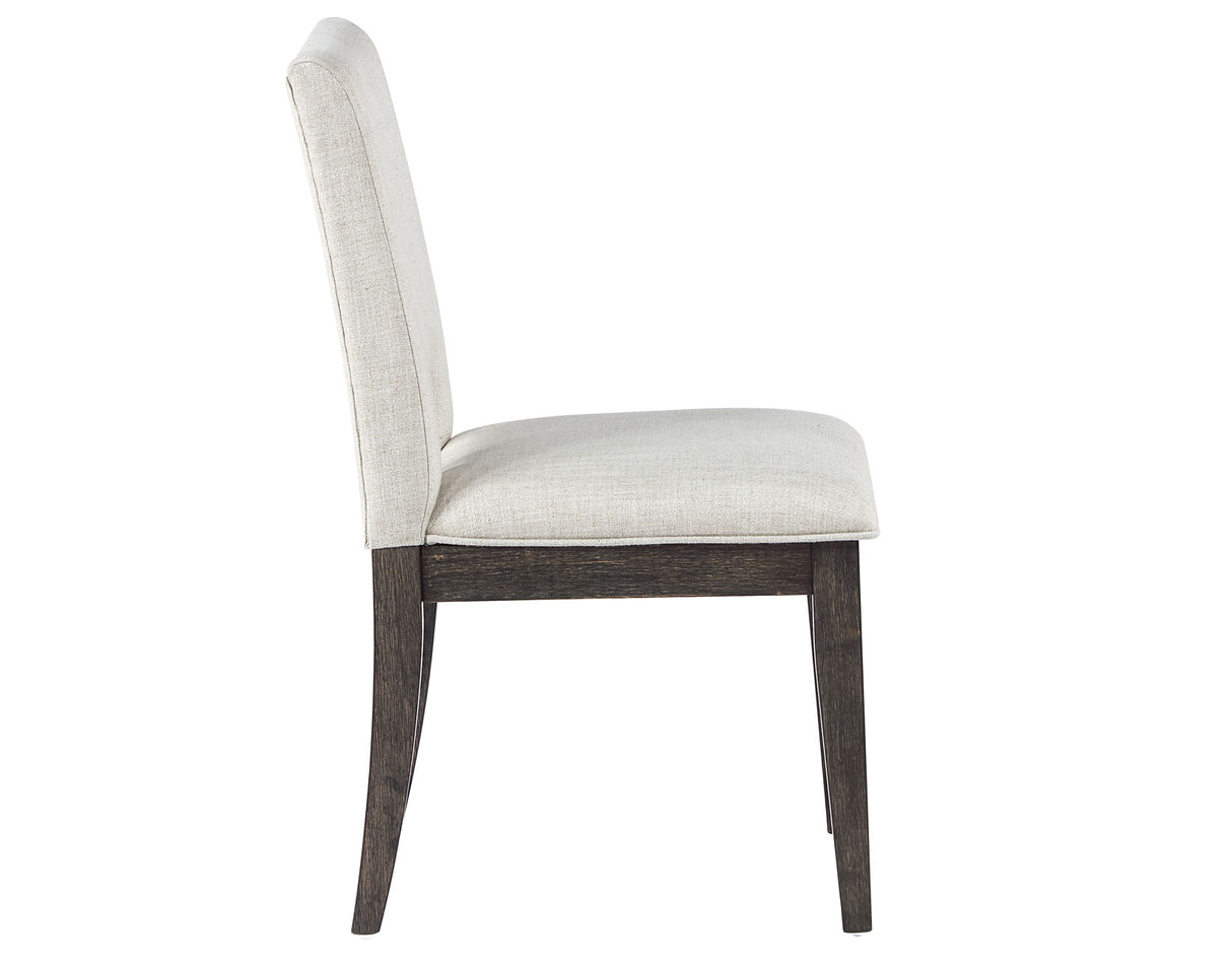 Evan 5-Piece 78-96-inch Dining Set with 4 Eggshell Linen-Look Side Chairs from Steve Silver - Luna Furniture