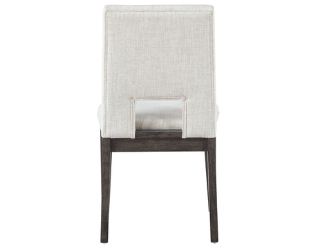 Evan 5-Piece 78-96-inch Dining Set with 4 Eggshell Linen-Look Side Chairs from Steve Silver - Luna Furniture