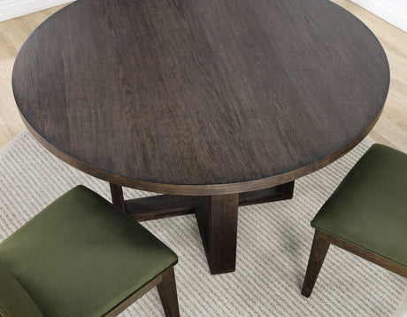 Evan Walnut 52-inch Round Dining Table from Steve Silver - Luna Furniture