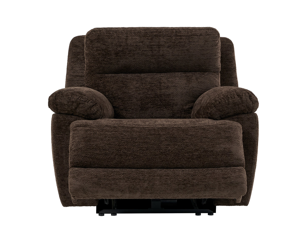 Gatlin 3-Piece Dual-Power Reclining Set, Brown Fabric – Sofa, Loveseat, Recliner from Steve Silver - Luna Furniture