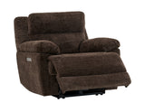 Gatlin 3-Piece Dual-Power Reclining Set, Brown Fabric – Sofa, Loveseat, Recliner from Steve Silver - Luna Furniture