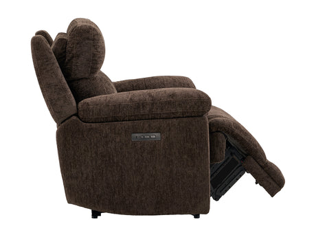 Gatlin 3-Piece Dual-Power Reclining Set, Brown Fabric – Sofa, Loveseat, Recliner from Steve Silver - Luna Furniture