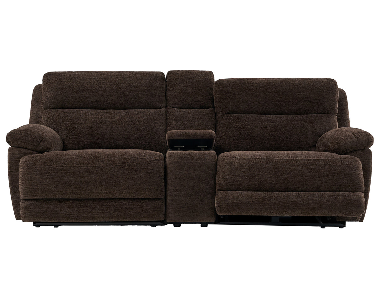 Gatlin 3-Piece Dual-Power Reclining Set, Brown Fabric – Sofa, Loveseat, Recliner from Steve Silver - Luna Furniture
