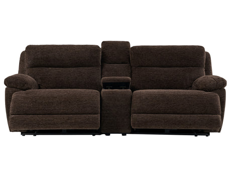 Gatlin 3-Piece Dual-Power Reclining Set, Brown Fabric – Sofa, Loveseat, Recliner from Steve Silver - Luna Furniture