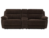 Gatlin 3-Piece Dual-Power Reclining Set, Brown Fabric – Sofa, Loveseat, Recliner from Steve Silver - Luna Furniture