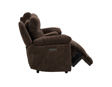 Gatlin 3-Piece Dual-Power Reclining Set, Brown Fabric – Sofa, Loveseat, Recliner from Steve Silver - Luna Furniture