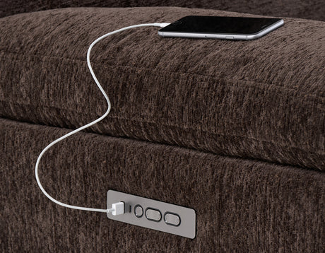 Gatlin 3-Piece Dual-Power Reclining Set, Brown Fabric – Sofa, Loveseat, Recliner from Steve Silver - Luna Furniture