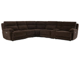 Gatlin Dual-Power Brown Fabric 6-Piece Modular Reclining Sectional from Steve Silver - Luna Furniture
