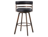 Geno Black 30-inch Commercial Grade Swivel Bar Stool from Steve Silver - Luna Furniture