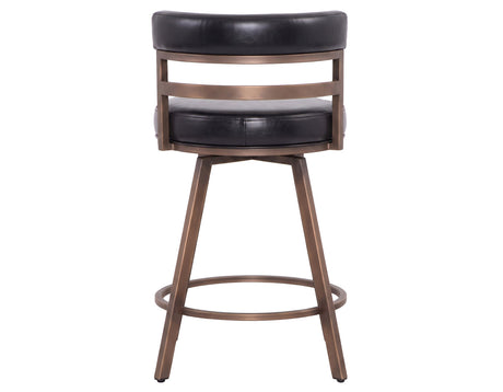 Geno Black 24″ Commercial Grade Counter Stool, Set of 2 from Steve Silver - Luna Furniture