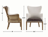 George Distressed Oak Accent/Captains Chair, Set of 2