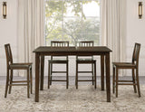 Joplin Walnut Finish 42-54″ Counter Table with 12″ Leaf from Steve Silver - Luna Furniture