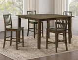 Joplin Walnut Finish 42-54″ Counter Table with 12″ Leaf from Steve Silver - Luna Furniture
