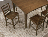 Joplin Walnut Finish 42-54″ Counter Table with 12″ Leaf from Steve Silver - Luna Furniture