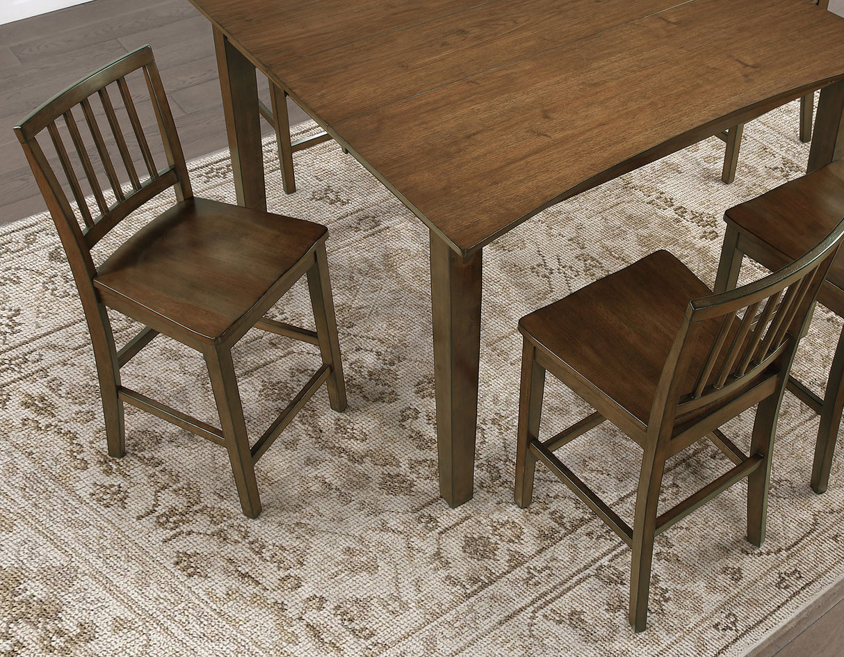 Joplin Walnut Solid Wood 24-Inch Farmhouse Counter Height Stool, Set of 2 from Steve Silver - Luna Furniture