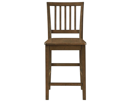 Joplin Walnut Solid Wood 24-Inch Farmhouse Counter Height Stool, Set of 2 from Steve Silver - Luna Furniture
