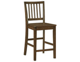 Joplin Walnut Solid Wood 24-Inch Farmhouse Counter Height Stool, Set of 2 from Steve Silver - Luna Furniture