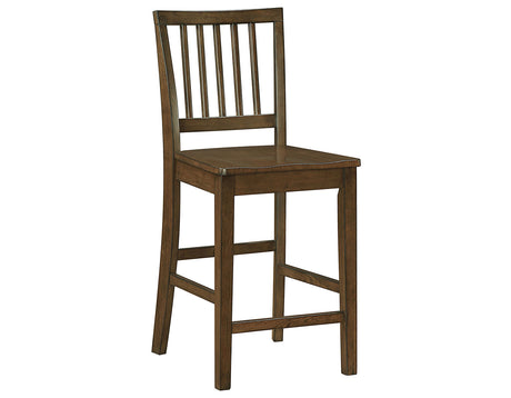 Joplin Walnut Solid Wood 24-Inch Farmhouse Counter Height Stool, Set of 2 from Steve Silver - Luna Furniture