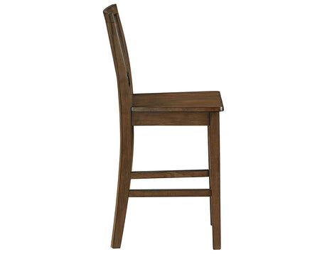 Joplin Walnut Solid Wood 24-Inch Farmhouse Counter Height Stool, Set of 2 from Steve Silver - Luna Furniture