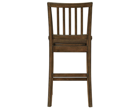 Joplin Walnut Solid Wood 24-Inch Farmhouse Counter Height Stool, Set of 2 from Steve Silver - Luna Furniture