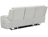 Luna Home Cinema Power Reclining Sofa, Ice Vegan Leather from Steve Silver - Luna Furniture