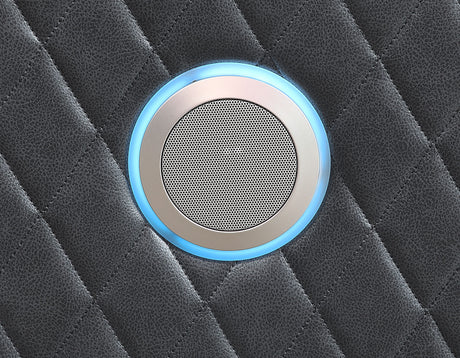 Luna 3-Piece Home Cinema Power Reclining Set, Charcoal Vegan Leather from Steve Silver - Luna Furniture