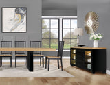 Magnolia 72-108-inch Table, Black Base from Steve Silver - Luna Furniture