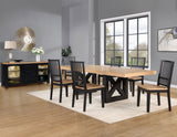 Magnolia 72-108-inch Table, Black Base from Steve Silver - Luna Furniture