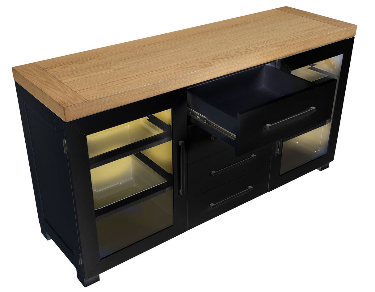 Magnolia Oak/Black 5-Piece 72-108-inch Dining Set from Steve Silver - Luna Furniture